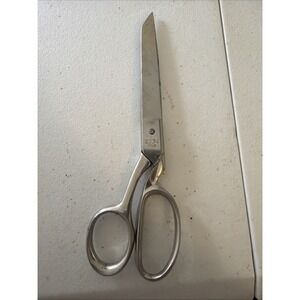 Vintage 1960s Sears 7" 2034 Italy Scissors Nickel Plated Dressmaker Shears